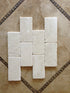 Noble White Cream Tumbled Wall and Floor Tile 3×6"